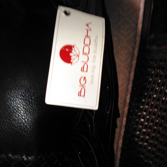 Big Buddha Fringe Gold Stud JDOOLE Black Bag NWT - Picture 9 of 12